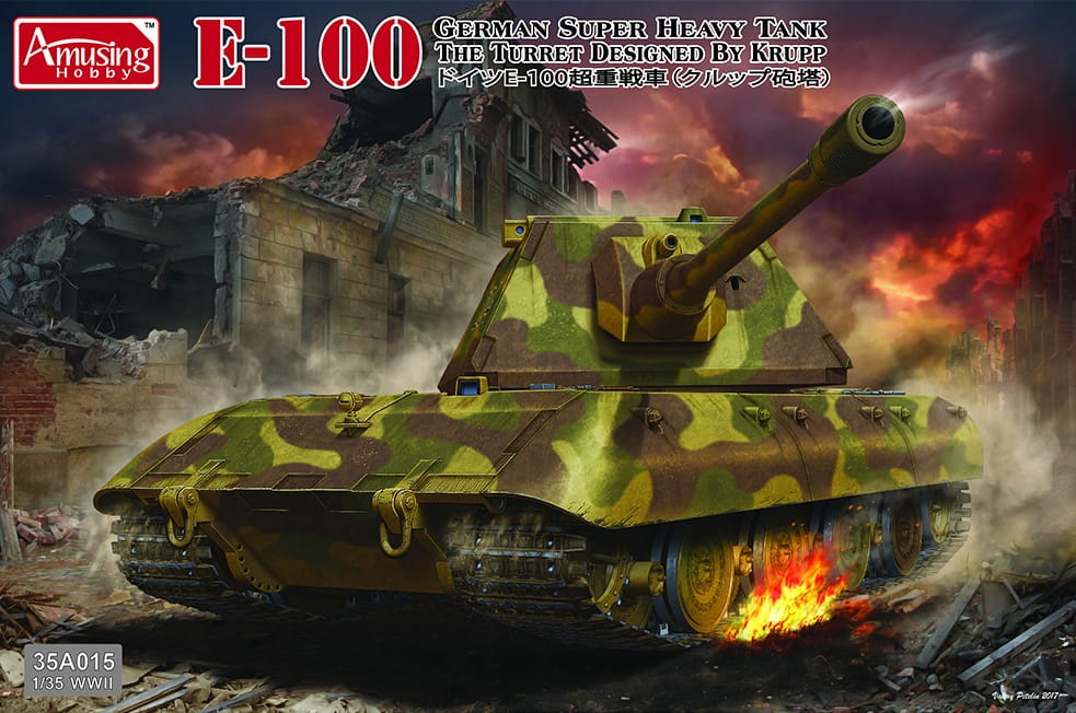 Zdjęcie główne produktu E-100 Niemiecki Czołg Superciężki 1:35 Amusing Hobby 35A015