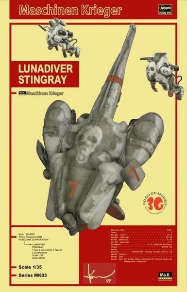 Zdjęcie główne produktu Lunadiver Stingray MK03 1:35 Hasegawa 64003