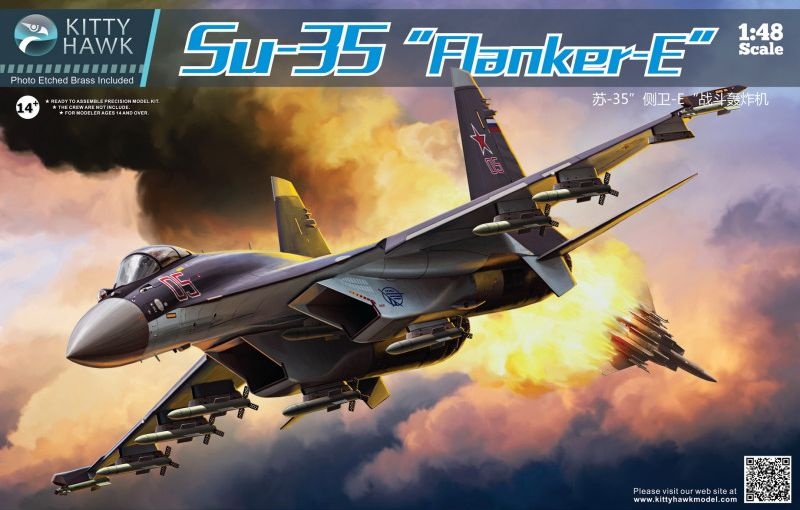Zdjęcie główne produktu Su-35 Flanker-E 1:48 Kittyhawk 80142