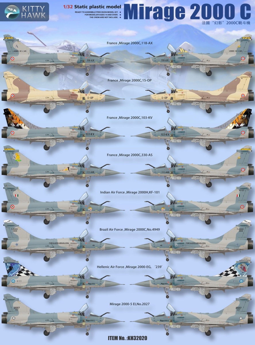 Zdjęcie dodatkowe produktu Mirage 2000 C 1:32 Kittyhawk 32020