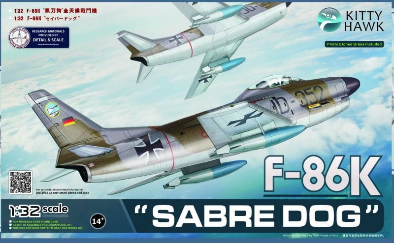 Zdjęcie główne produktu F-86K Sabre Dog 1:32 Kittyhawk 32008