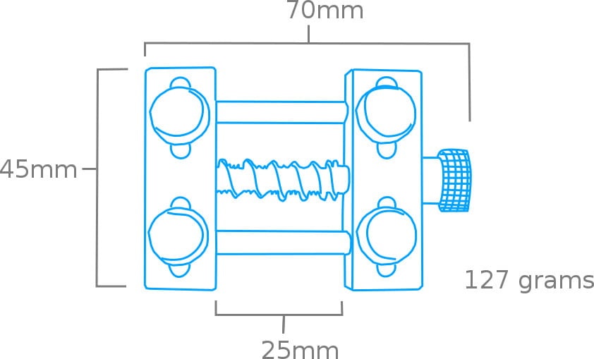 Zdjęcie dodatkowe produktu Mini imadło Modelcraft (30 mm) Shesto PVC1650