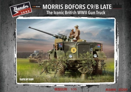 Morris bofors c9/b late the iconic british wwii gun truck 1:35 thunder models 35209