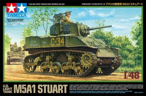 M5A1 Stuart American light tank 1:48 Tamiya 32606