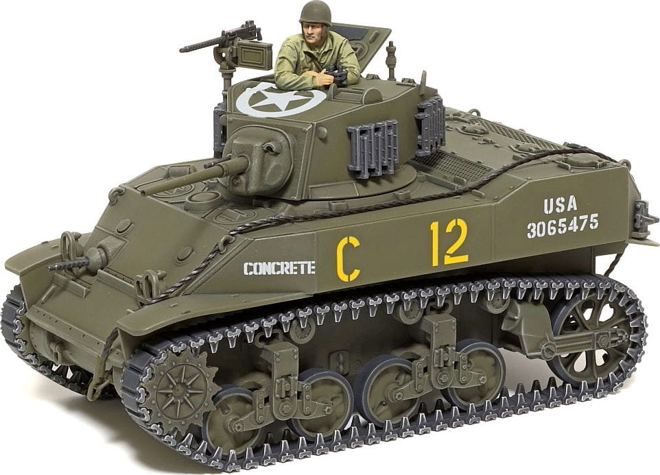 Zdjęcie dodatkowe produktu M5A1 Stuart Amerykański czołg lekki 1:48 Tamiya 32606