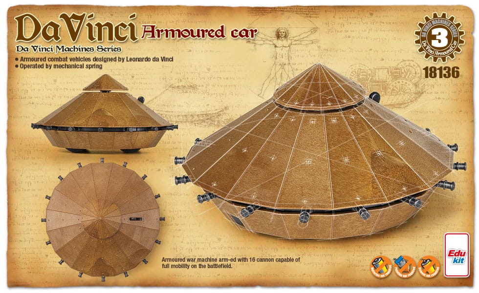 Zdjęcie główne produktu Pojazd pancerny (wóz opancerzony) Leonarda da Vinci (14+) Academy 18136