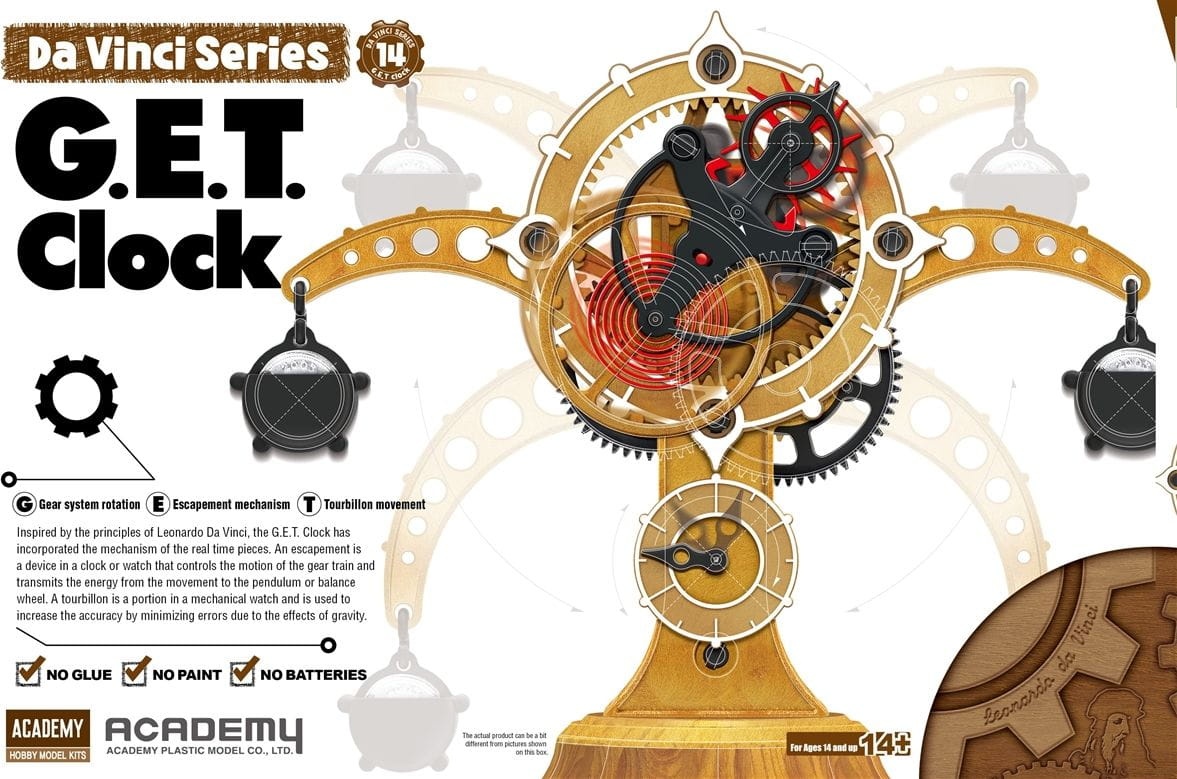 Zdjęcie główne produktu Zegar z tourbillonem G.E.T. Leonarda da Vinci (model edukacyjny (14+) Academy 18185