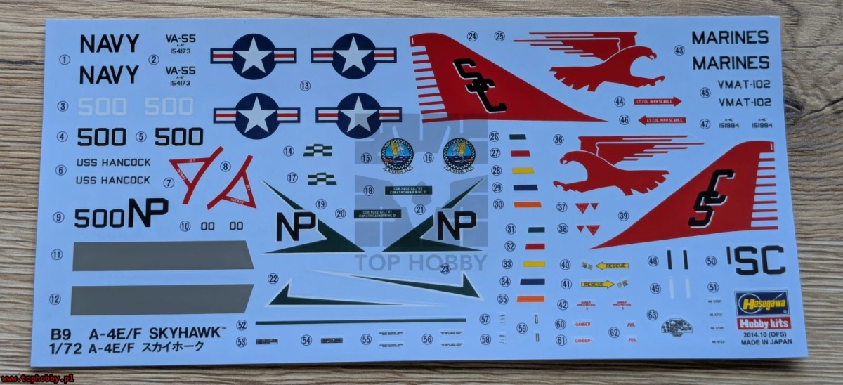 Zdjęcie dodatkowe produktu A-4E/F Skyhawk 1:72 Hasegawa B9