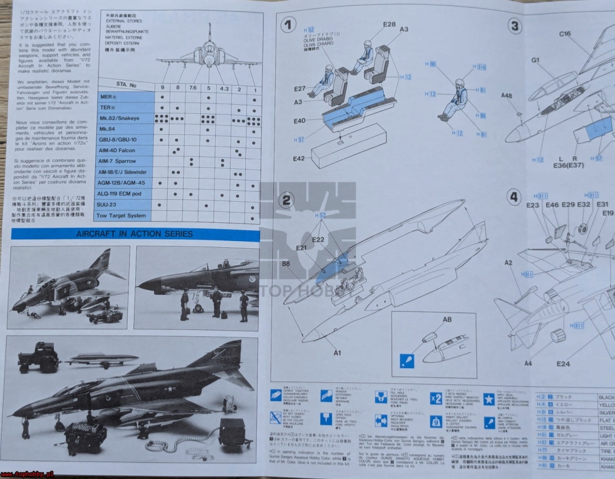 Zdjęcie dodatkowe produktu F-4E Phantom II 1:72 Hasegawa C2