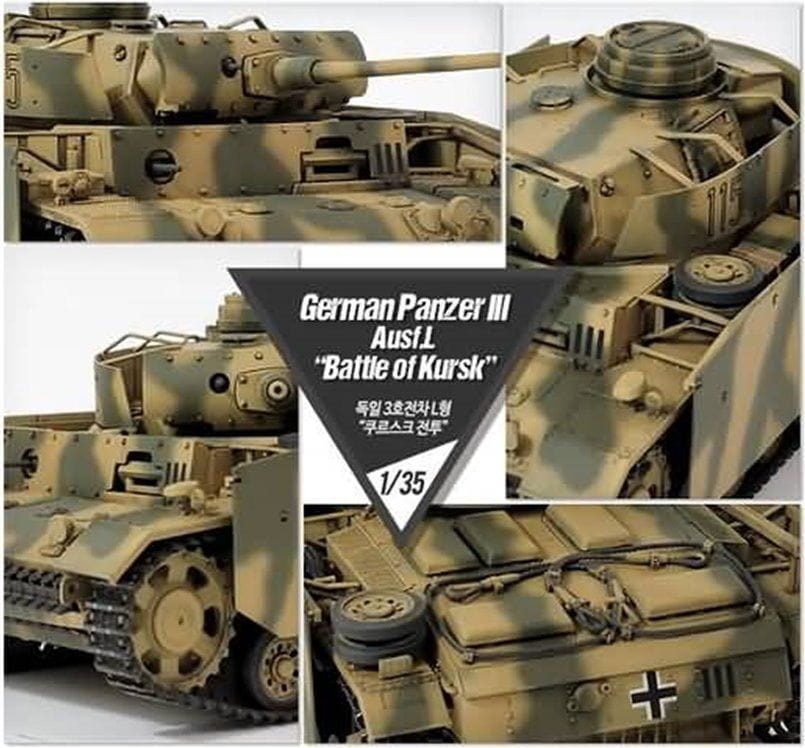 Zdjęcie dodatkowe produktu German Panzer III Ausf L Battle of Kursk 1:35 Academy 13545