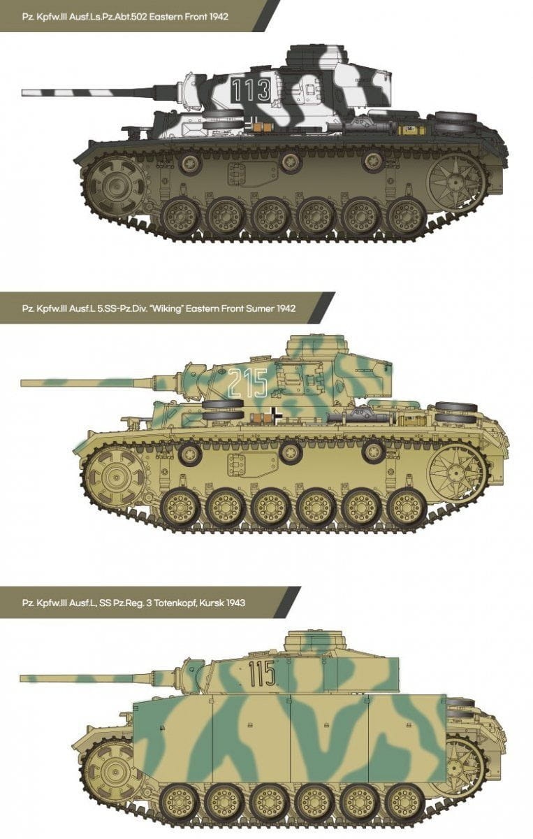 Zdjęcie dodatkowe produktu German Panzer III Ausf L Battle of Kursk 1:35 Academy 13545