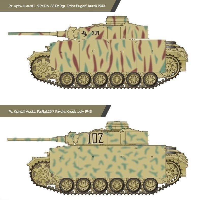 Zdjęcie dodatkowe produktu German Panzer III Ausf L Battle of Kursk 1:35 Academy 13545