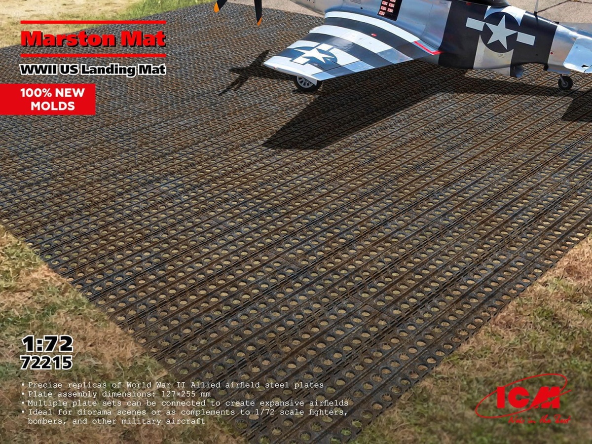 Zdjęcie główne produktu Marston Mat (WWII US Landing Mat) 1:72 ICM 72215