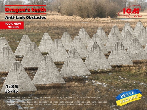 Dragon's teeth - anti-tank obstacles 1:35 ICM 35746