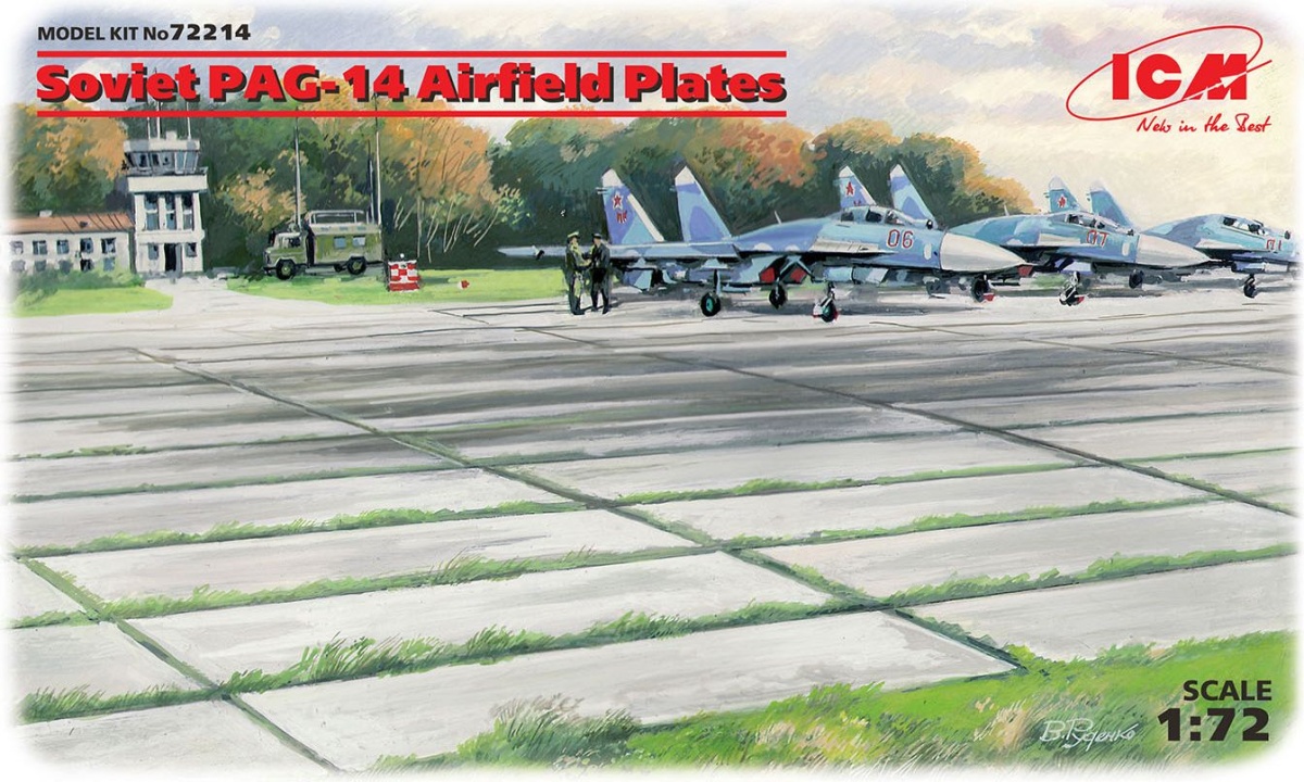 Zdjęcie główne produktu Radzieckie płyty lotniskowe PAG-14 (32 sztuki) 1:72 ICM 72214