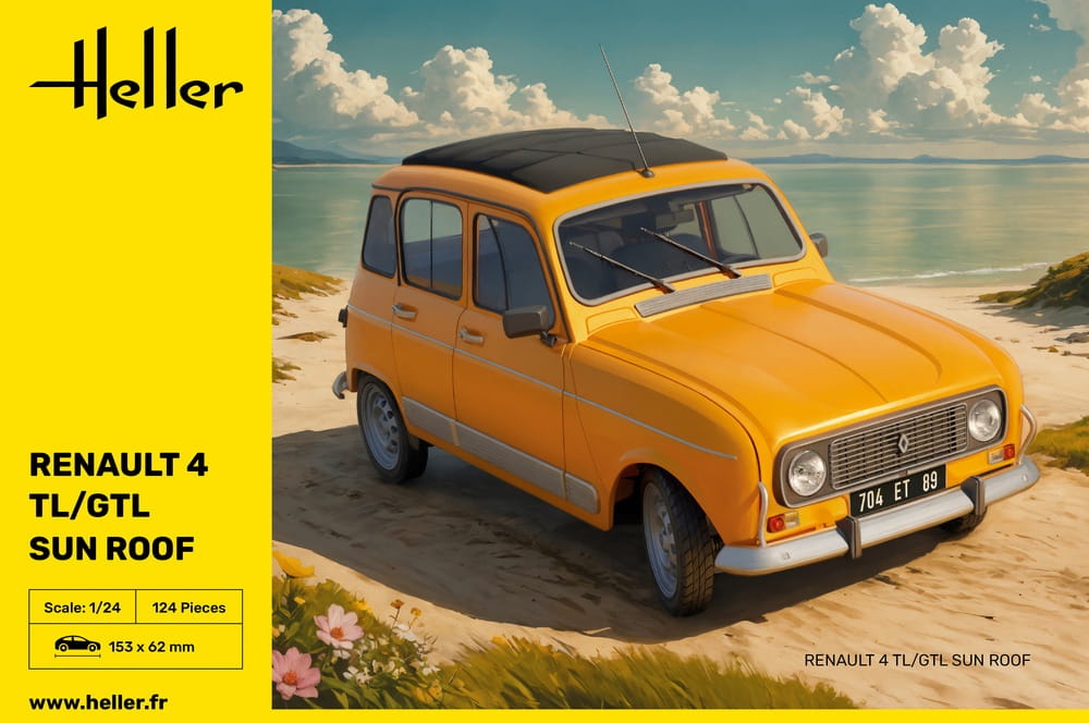 Zdjęcie dodatkowe produktu Renault 4 TL/GTL Sun Roof 1:24 Heller 82704