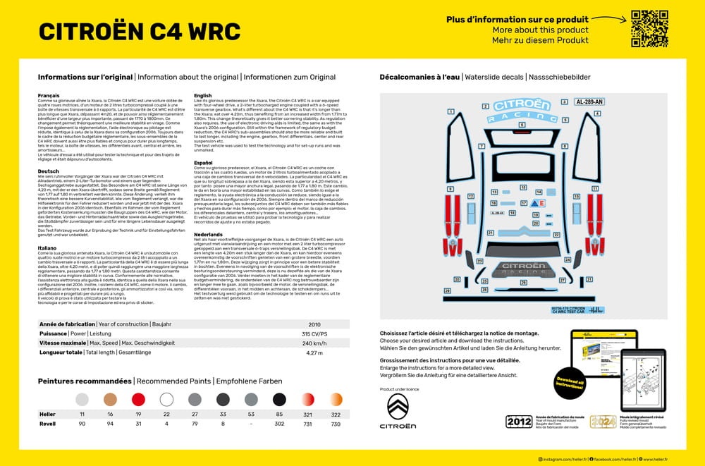 Zdjęcie dodatkowe produktu Citroen C4 WRC 1:24 Heller 80756
