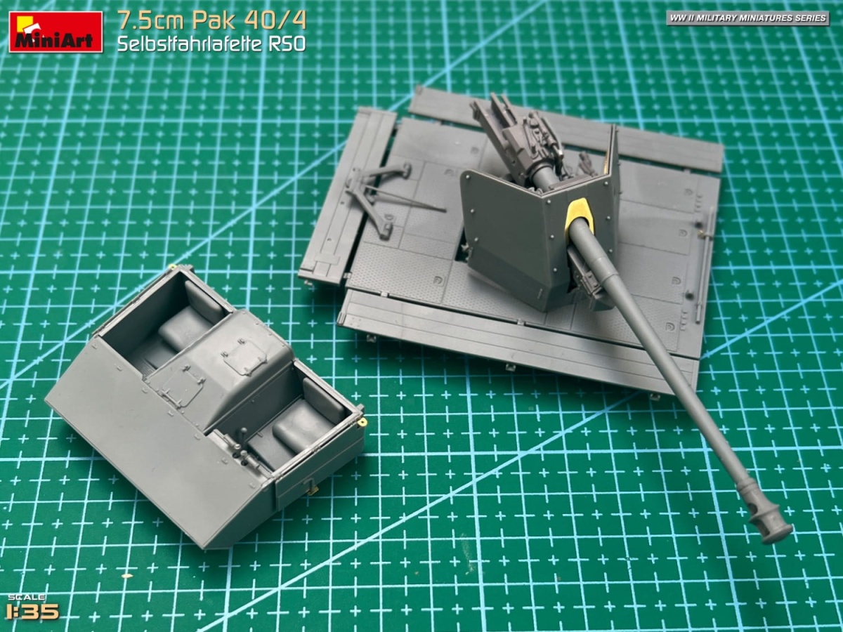 Zdjęcie dodatkowe produktu 7,5cm PaK 40/4 auf gep. Selbstfahrlafette RSO 1:35 MiniArt 35483