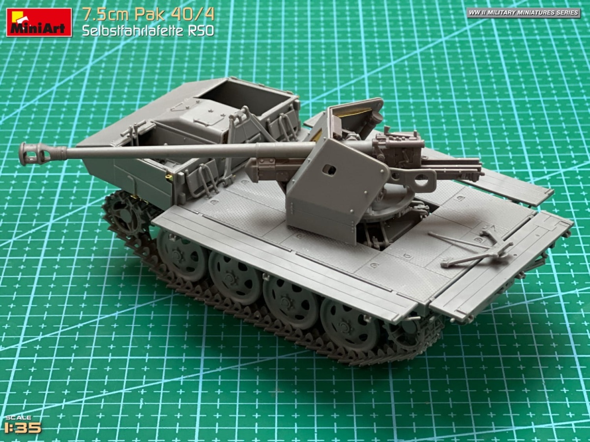 Zdjęcie dodatkowe produktu 7,5cm PaK 40/4 auf gep. Selbstfahrlafette RSO 1:35 MiniArt 35483