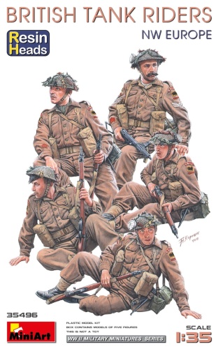 British Tank Riders (NW Europe). Resin heads 1:35 MiniArt 35496