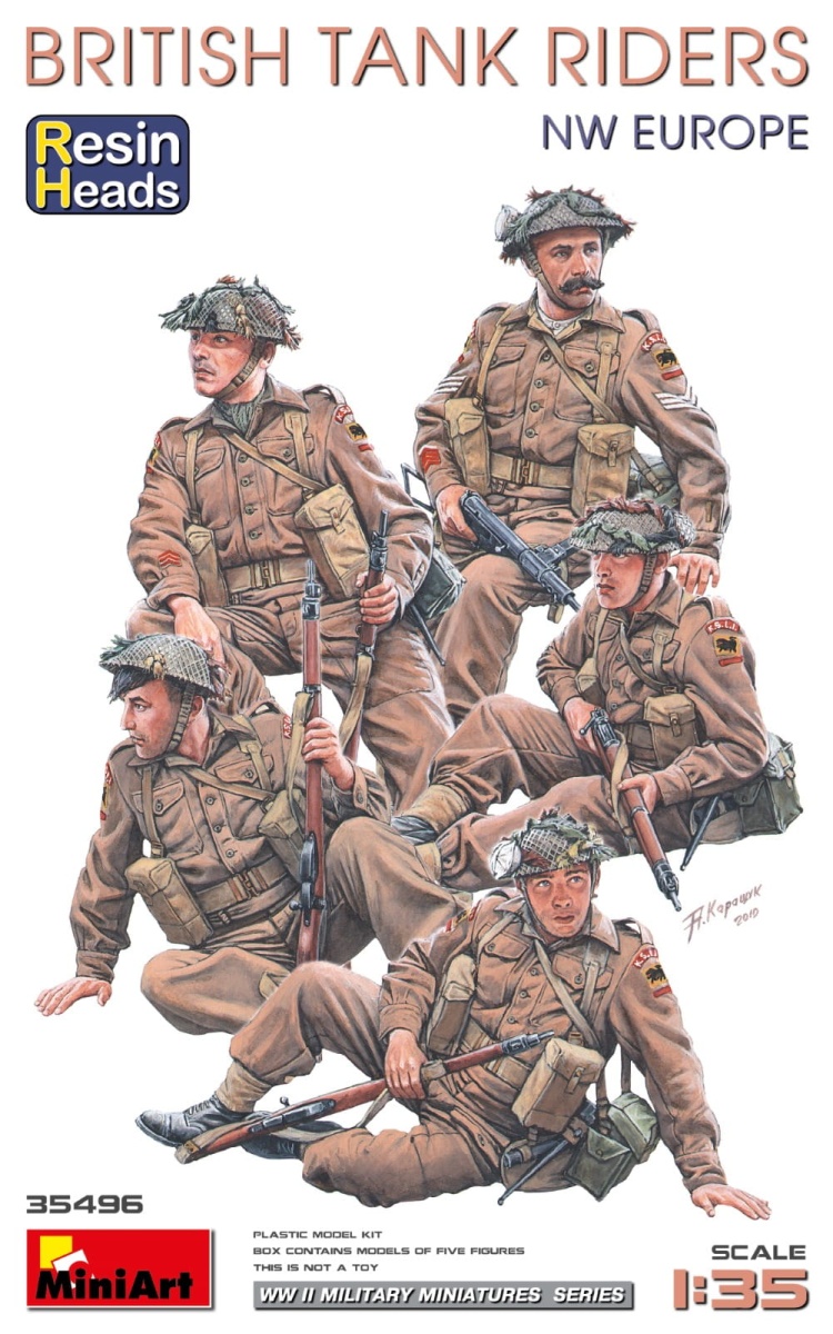 Zdjęcie dodatkowe produktu British Tank Riders (NW Europe). Głowy żywiczne 1:35 MiniArt 35496