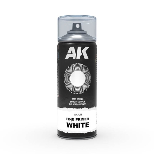 Spray white primer 400ml AK Interactive AK1011 FINE PRIMER WHITE SPRAY