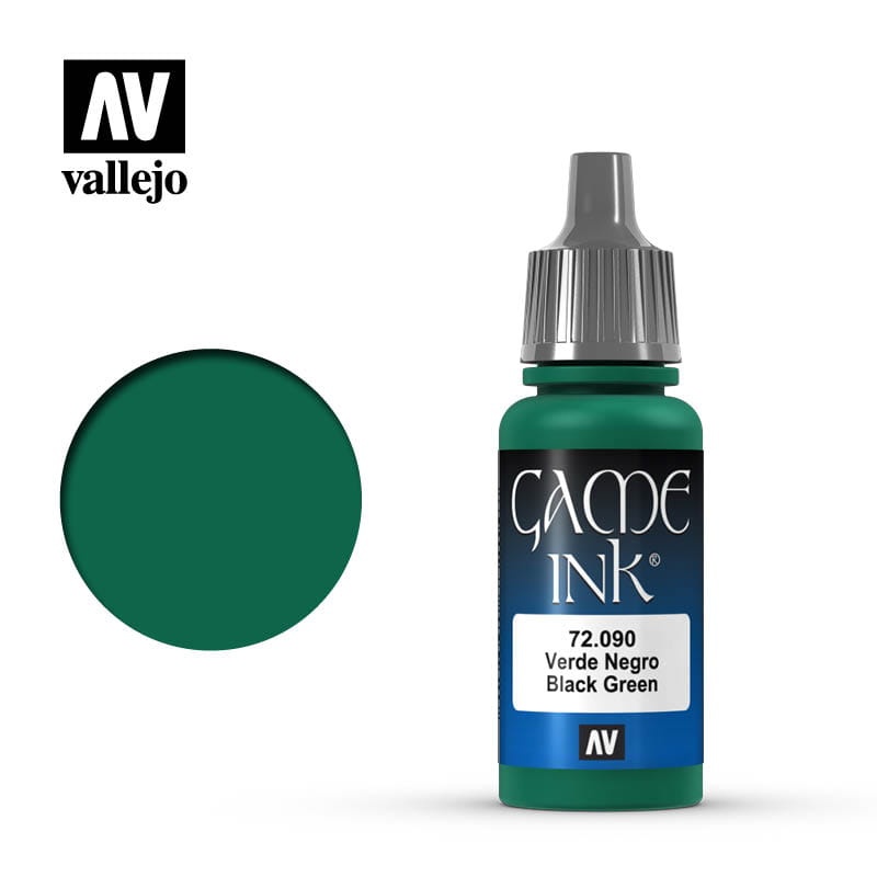 Zdjęcie dodatkowe produktu Vallejo 72090 Black Green Game Ink Farba