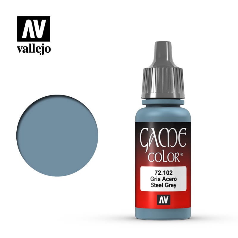Zdjęcie dodatkowe produktu Vallejo 72102 Steel Grey Game Color Farba