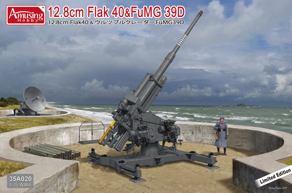 Zdjęcie główne produktu 12,8 cm Flak 40 i Fumg 39D 1:35 Amusing Hobby 35A020