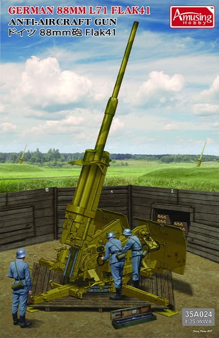 Zdjęcie główne produktu Niemieckie działo przeciwlotnicze 88 mm L71 Flak 41 1:35 Amusing Hobby 35A024