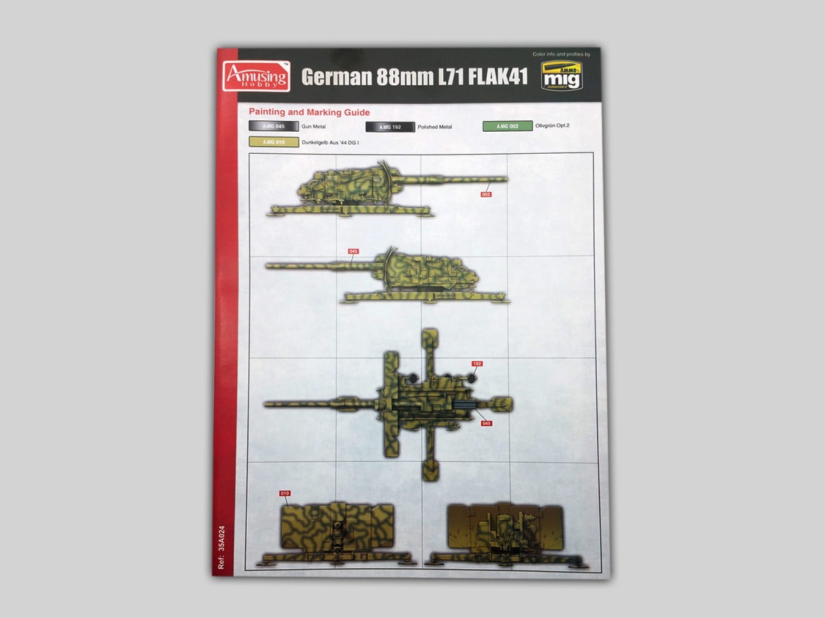 Zdjęcie dodatkowe produktu Niemieckie działo przeciwlotnicze 88 mm L71 Flak 41 1:35 Amusing Hobby 35A024
