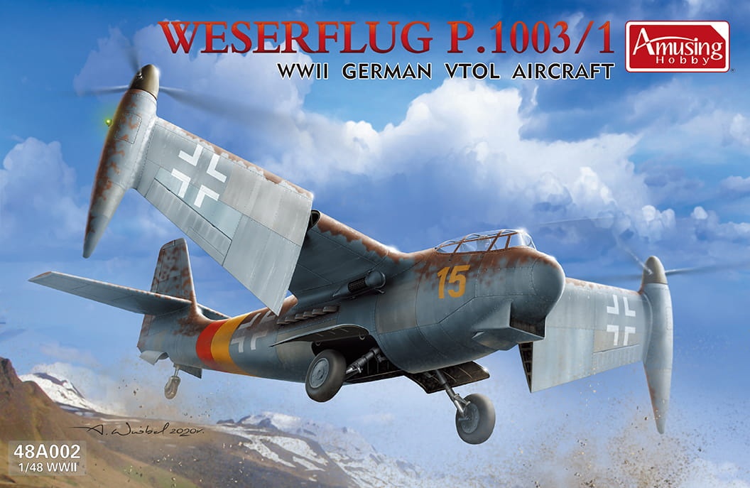 Zdjęcie główne produktu Weserflug P.1003/1 WWII German VTOL 1:48 Amusing Hobby 48A002