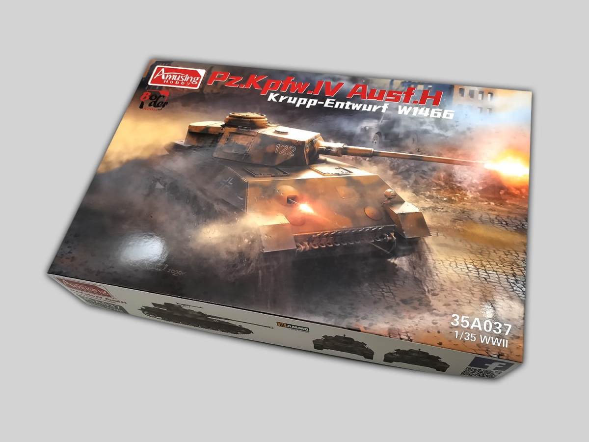 Zdjęcie dodatkowe produktu Panzer IV Ausf.H Krupp Entwurf W1466 1:35 Amusing Hobby 35A037