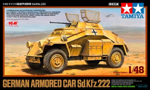 Sd.Kfz.222 German armored vehicle 1:48 Tamiya 89777
