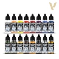 Zdjęcie dodatkowe produktu Vallejo 70140 Basic Colors USA Model Color Zestaw 16 farb 18ml