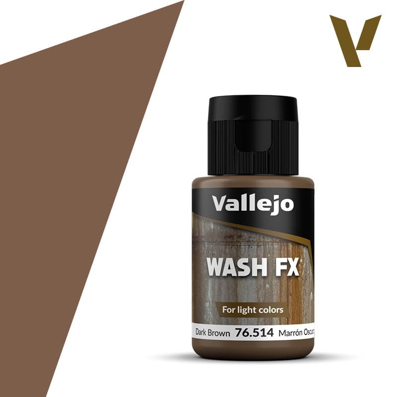 Zdjęcie główne produktu Vallejo 76514 Dark Brown Wash FX 35ml