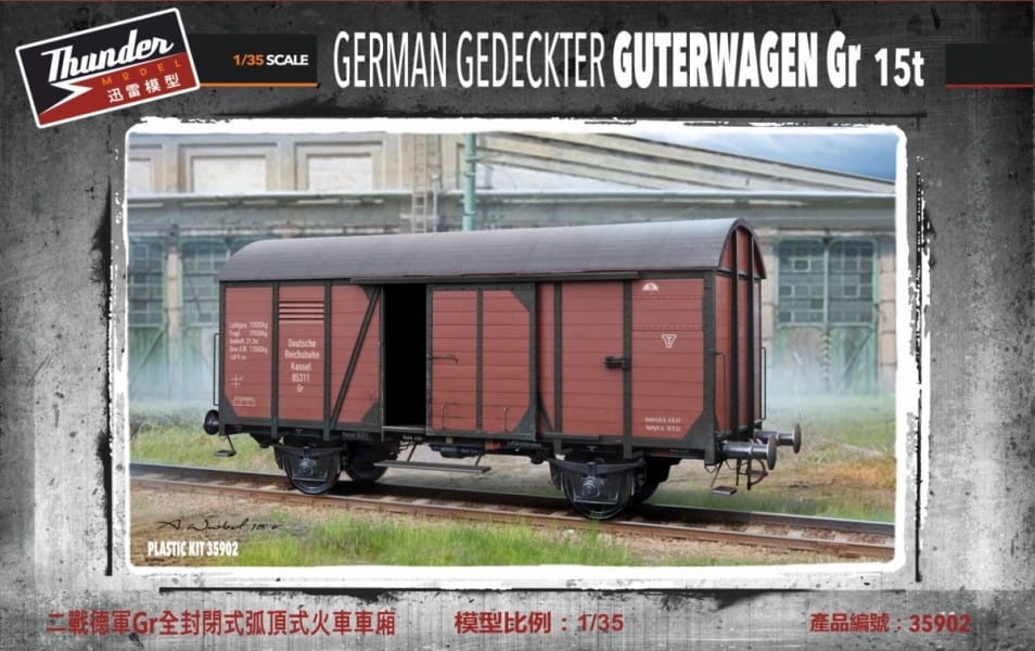 Zdjęcie główne produktu German Gedeckter Guterwagen Gr 1:35 Thunder Models 35902