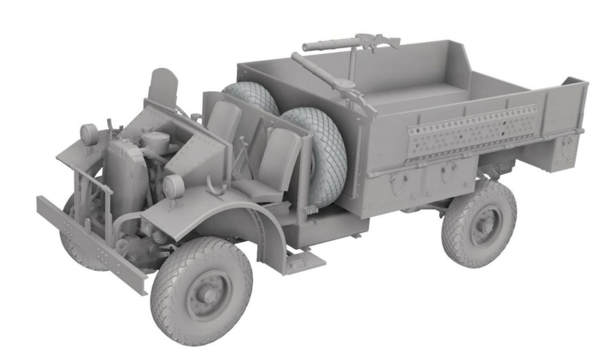 Zdjęcie dodatkowe produktu LRDG F30 Patrol Truck with Offset Rear Bed Limited Bonus Edition 1:35 Thunder Models 35311