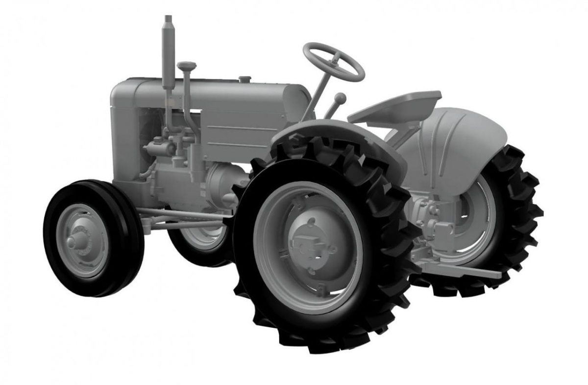 Zdjęcie dodatkowe produktu US Army Tractor VAI with Field Compaction Roller (2 Kits Editions) 1:72 Thunder Models 72001