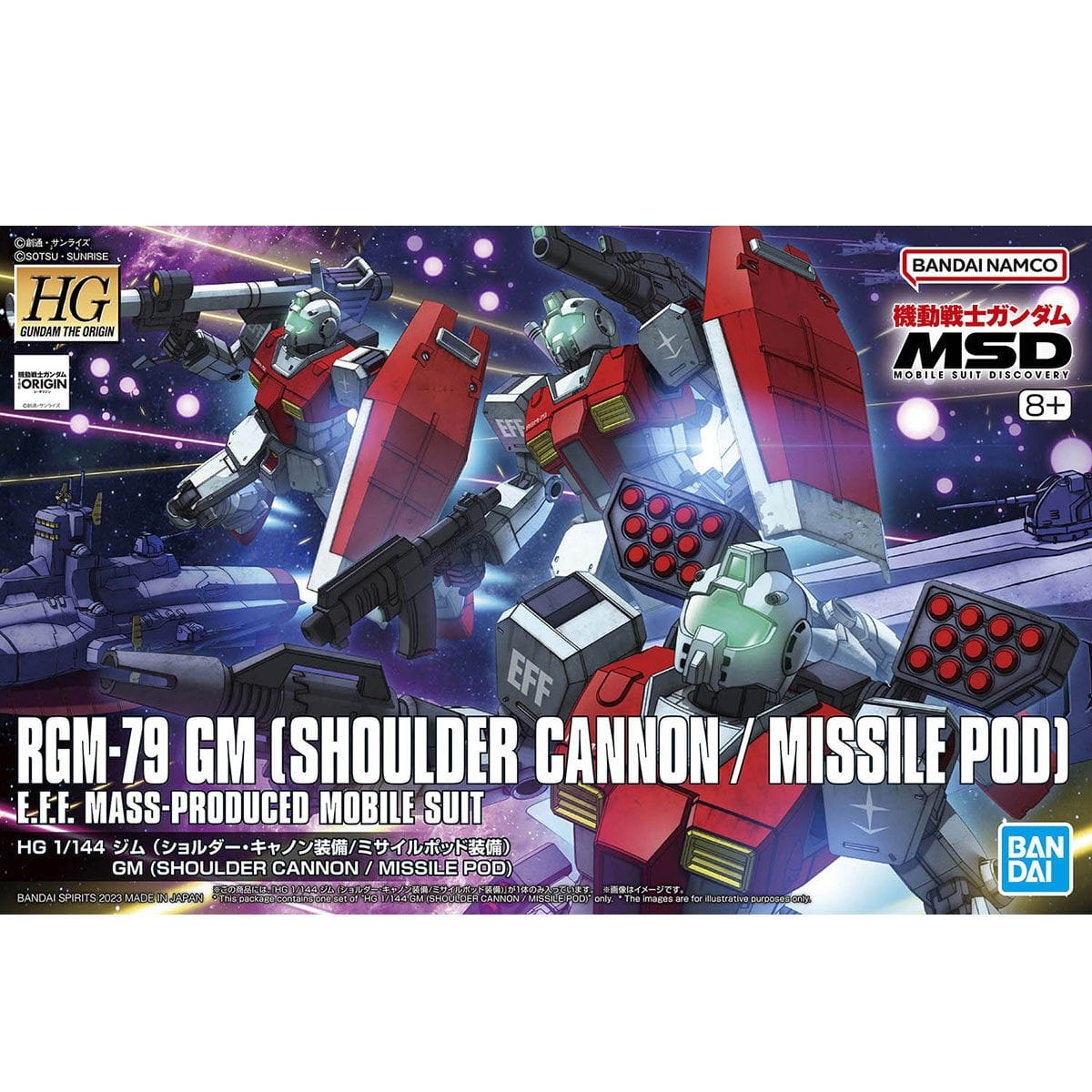 Zdjęcie główne produktu Gunpla RGM-79 GM (Shoulder Cannon/Missile Pod) HG 1:144