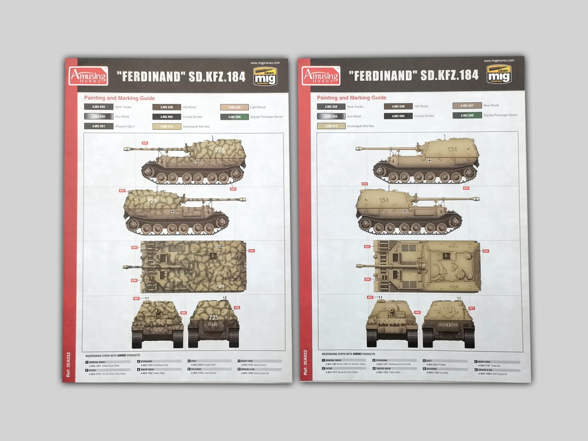 Zdjęcie dodatkowe produktu Sd.Kfz.184 Ferdinand and 16t Strabokran w/ Full Interior/Clear Roof Parts 1:35 Amusing Hobby 35A030