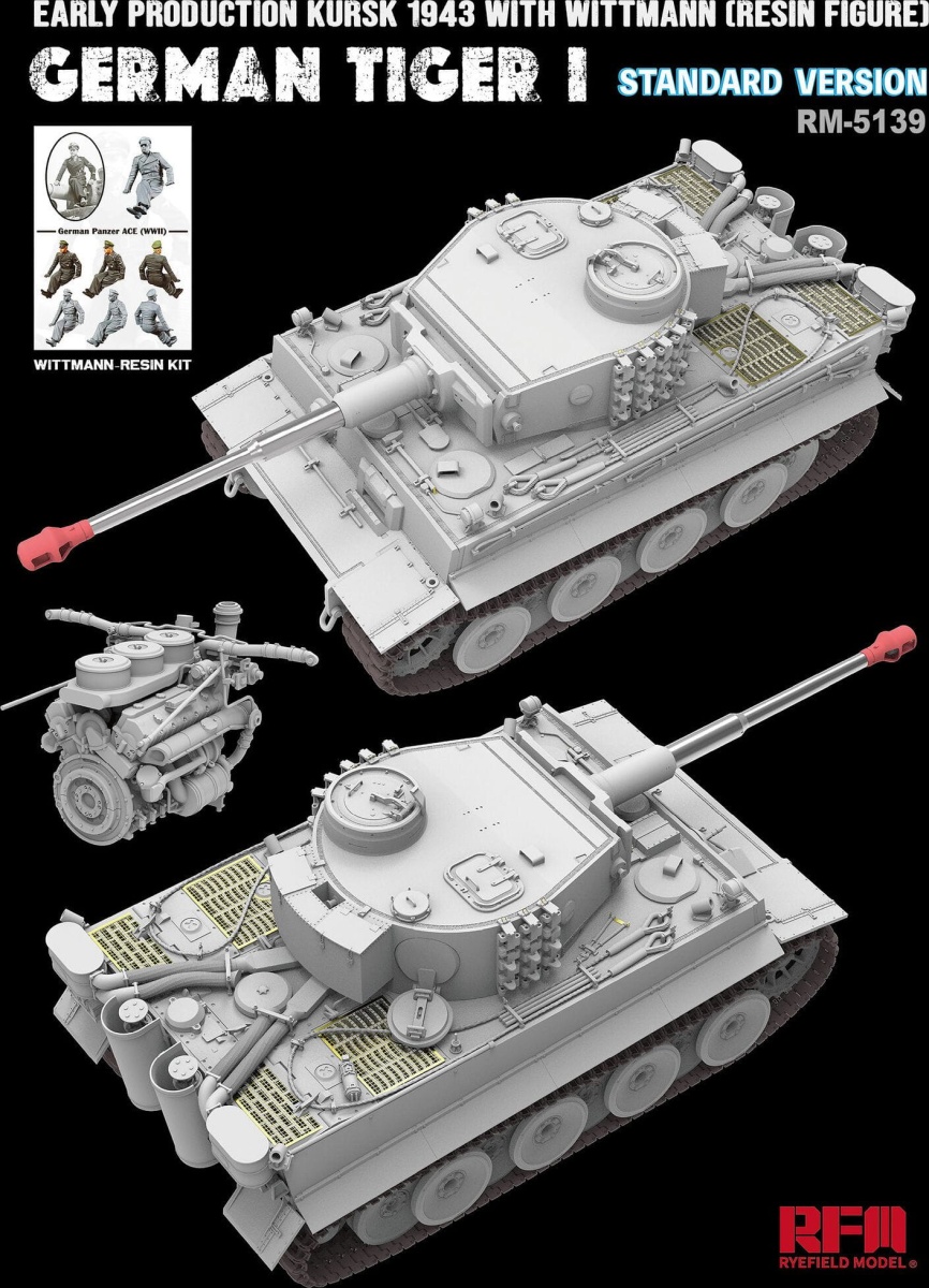 Zdjęcie dodatkowe produktu Tiger I Early Production Wittmann Kursk 1943 Standard Version 1:35 Rye Field Model 5139