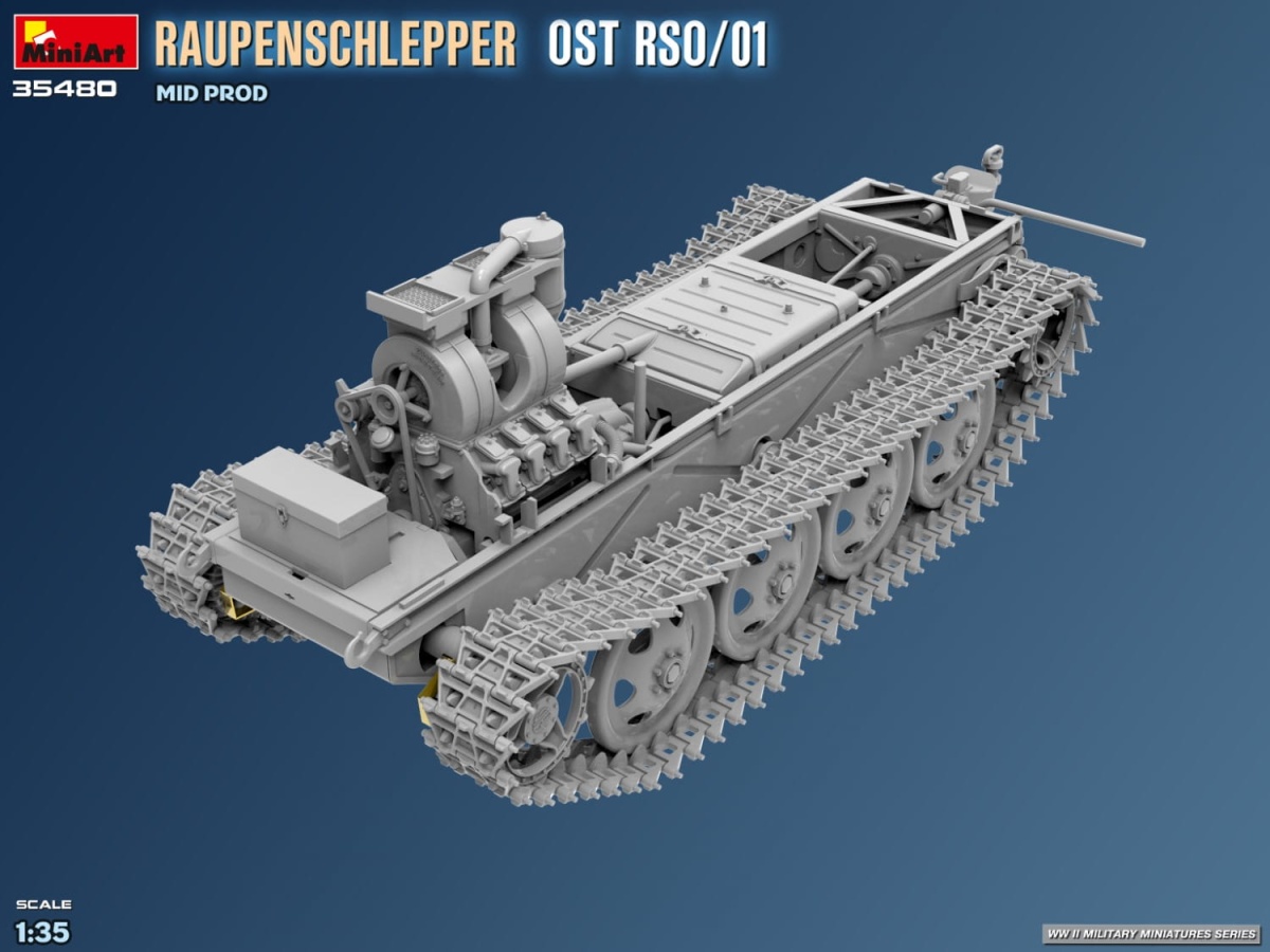 Zdjęcie dodatkowe produktu Raupenschlepper Ost Rso/01. Mid Prod 1:35 MiniArt 35480