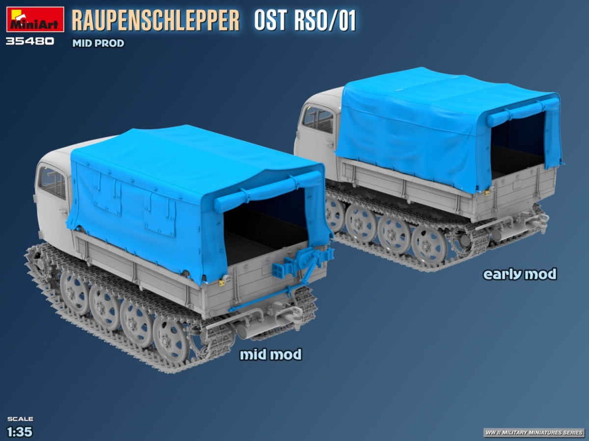 Zdjęcie dodatkowe produktu Raupenschlepper Ost Rso/01. Mid Prod 1:35 MiniArt 35480