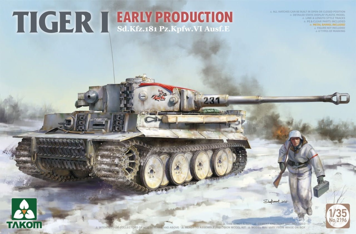 Zdjęcie główne produktu Sd.Kfz.181 Pz.Kpfw.VI Ausf.E Tiger I 1:35 Takom 2196