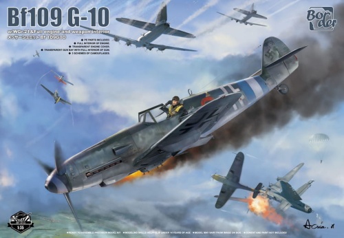 BF 109 G-10 WG.21 and Full Engine and Weapon Interior 1:35 BORER MODEL BF013