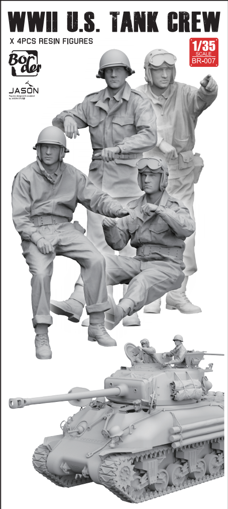 Zdjęcie główne produktu WW II U.S. Tank Crew (4 pcs) 1:35 Border Model BR007