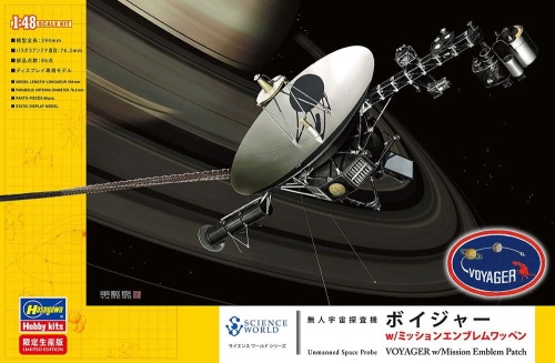 Voyager space probe with mission emblem patch 1:48 Hasegawa SP635