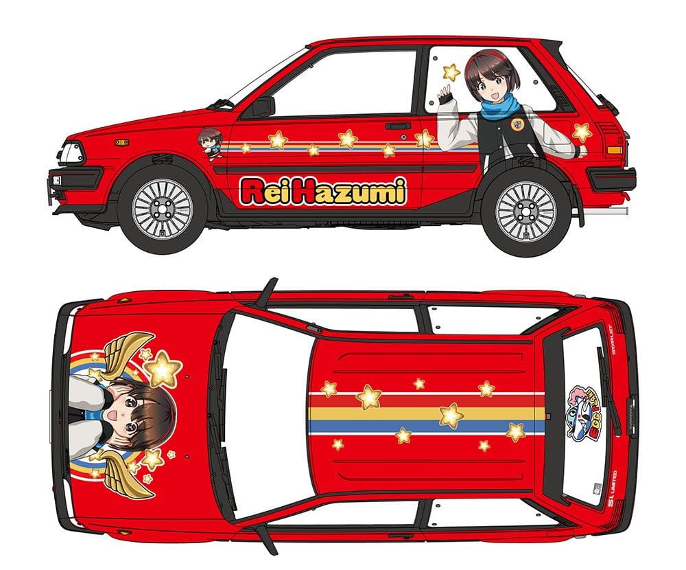 Zdjęcie dodatkowe produktu Toyota Starlet EP71 "Rei Hazumi" w/ Figure 1:24 Hasegawa SP633