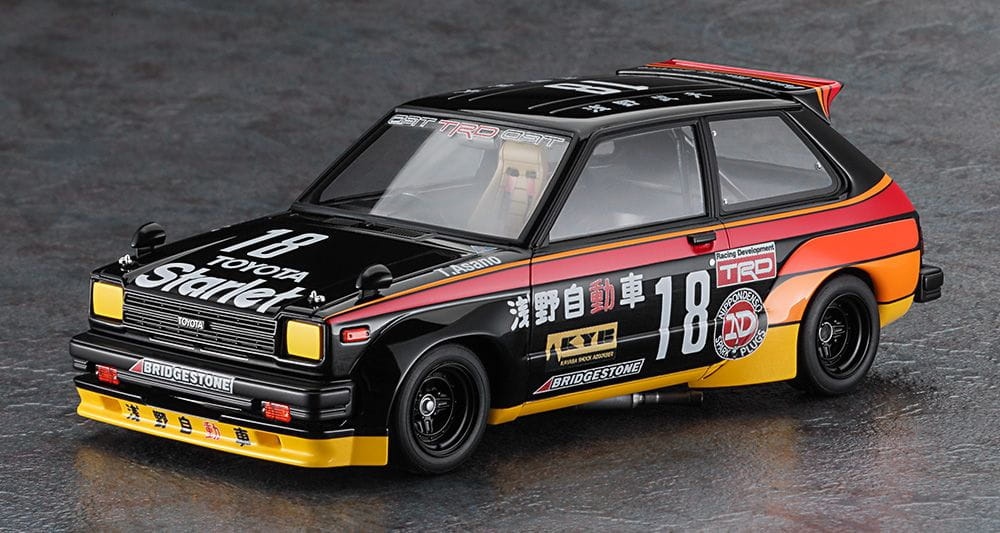 Zdjęcie dodatkowe produktu Asano Racing Service Starlet KP61 "1982 Starlet Grand Cup Race Champion" 1:24 Hasegawa 20734